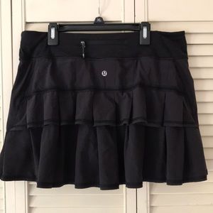 black Lululemon tennis skirt